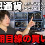 【中上級者向け】上がった仮想通貨の押し目で買って、さらに上がることを狙う短期目線の現物投資のタイミングについて。今、注目のコインはどこで買ってどこで売れば良いか解説します。