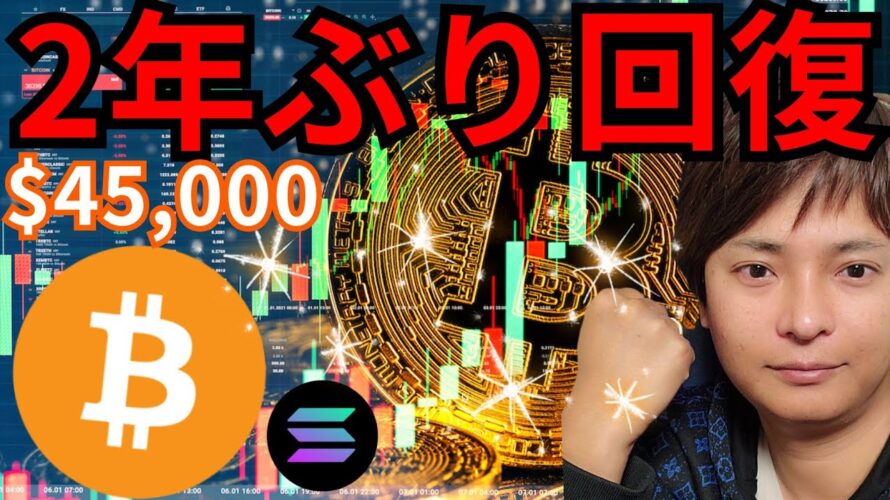 ビットコイン 約2年ぶり45,000ドル回復の理由! 3か月で8倍の仮想通貨も紹介