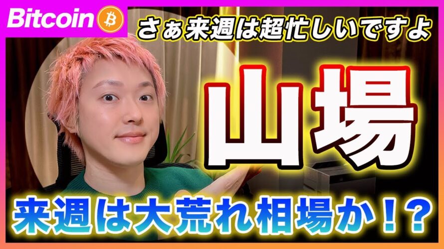 【来週は大荒れ!】ビットコイン・今年最初の山場です!重要材料が集中します!乱高下に警戒!心構えと戦略を解説!【最新の仮想通貨分析を公開】