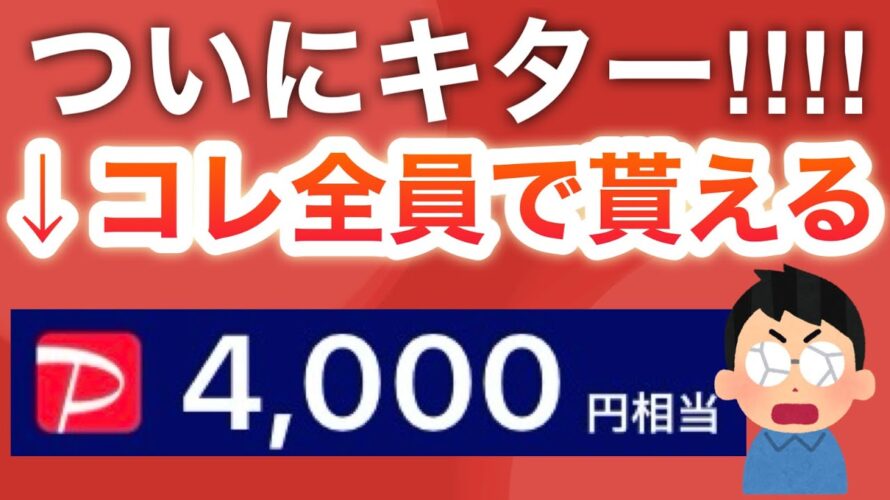 【神回】え、コレ本当に全員無料で貰えるんかい!!【PayPay】
