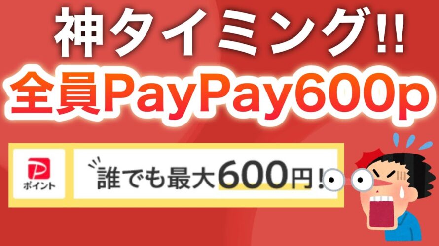 コレ今やらないと貰えないよ…【PayPay全員】