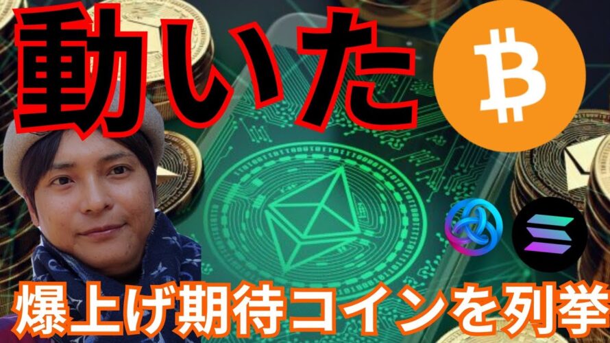 ビットコイン動いた!! 今爆上げ期待の仮想通貨を列挙します
