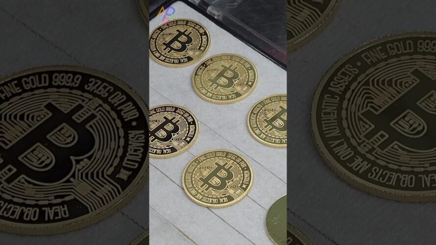 99.99% Pure Gold Bitcoin Mass Production Process #allprocessofworld