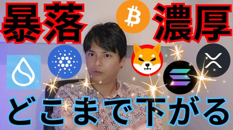 仮想通貨 暴落濃厚。。ビットコイン アルトコイン どこまで下がる？？