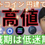 ビットコイン 円建て最高値更新!! ドル建も続く。でも半減期は低迷期に？