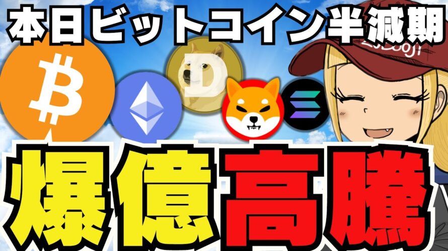 【祝🎉ビットコイン半減期】なぜ仮想通貨は爆上げするのか?専門用語無しで解説|おすすめの投資法は?どこで買う?ドルコスト平均法ってなに?