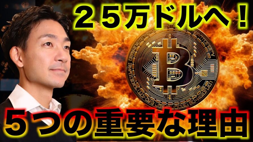 ビットコイン25万ドルへ。大幅上昇の5つの理由。
