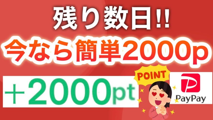 こんなに簡単に2000p貰えるの今だけだよ…【PayPayも‼︎】