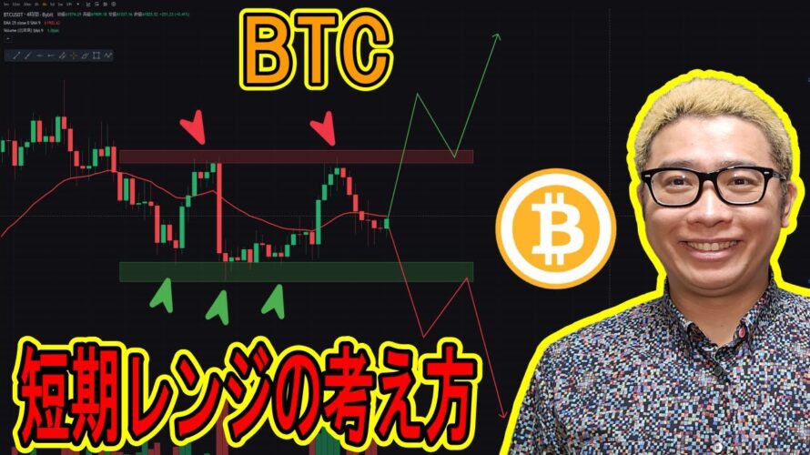 短期レンジの考え方!水平線の引き方!【 #ビットコイン & アルトコイン 分析】 #bitcoin #btc