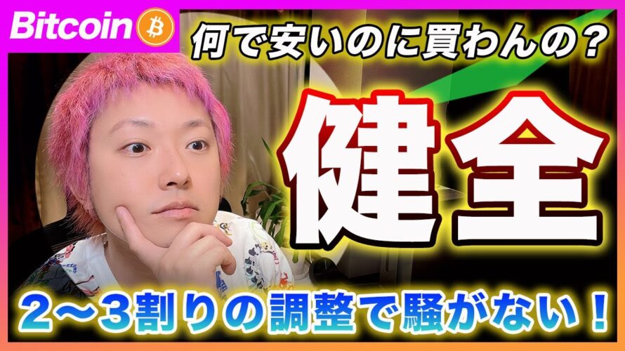 【健全な調整】ビットコイン・短期目線は間違えましたが大局の目線は「上」です!2~3割の調整で騒がないで!【最新の仮想通貨分析を公開】