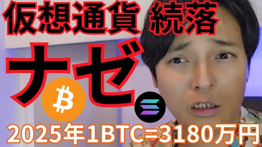【仮想通貨 続落ナゼ?】ビットコインまた買い増し!2025年 1BTC=3180万円へ