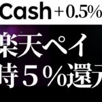 【6月4日開始】楽天キャッシュ０．５％還元　楽天ペイ常時５％還元へ