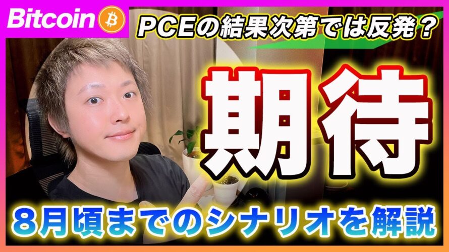 【注目の材料!】ビットコイン・金曜日のPCEの結果次第では8月頃まで反発する可能性を追いかけます!【最新の仮想通貨分析を公開】