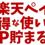 楽天ペイのお得な使い方を初心者の方向けに解説！楽天ポイントがっつり！