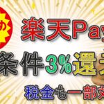 超絶オススメ！楽天Payで無条件3%還元！税金も一部対応！