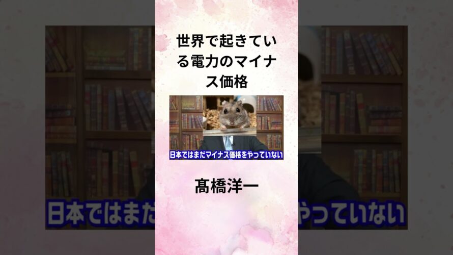④髙橋洋一 世界で起きている電力のマイナス価格 #Shorts