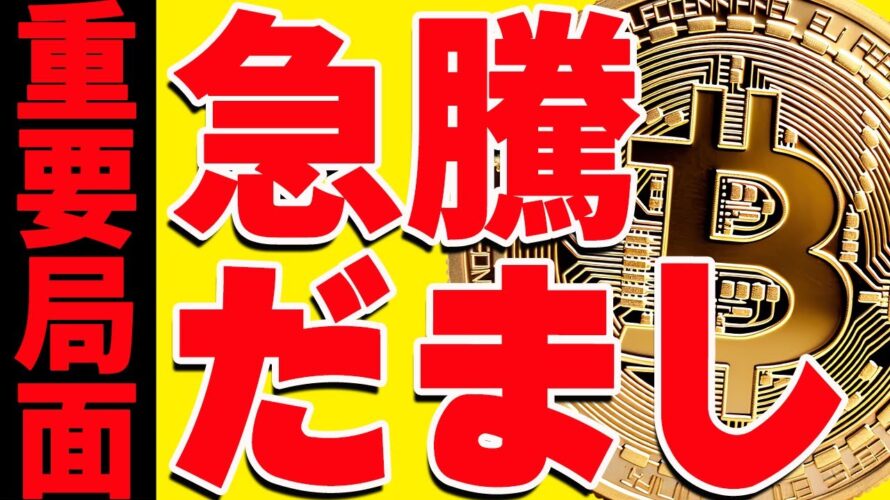 ⚠️重要⚠️ビットコイン急騰したけど騙し⁉️今後の最新分析を共有!【仮想通貨】