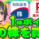 💸💸1株ポイ活で👻買うべき株銘柄を🤖ピックアップするには？👹ポイ活おすすめ 投資 SBI証券 楽天証券 楽天銀行