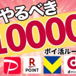【最大10000pt】5分できるポイ活ルーティーンを徹底解説します【PayPayポイント】【楽天ポイント】【Vポイント】