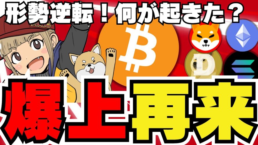【🔥ビットコイン急騰】何が起きたか?今後の上昇は?/イーサリアムに売り圧?/ソラナがイーサリアムより優れている理由/ドージコイン・柴犬もめっちゃ元気!ミームコインが大暴れ