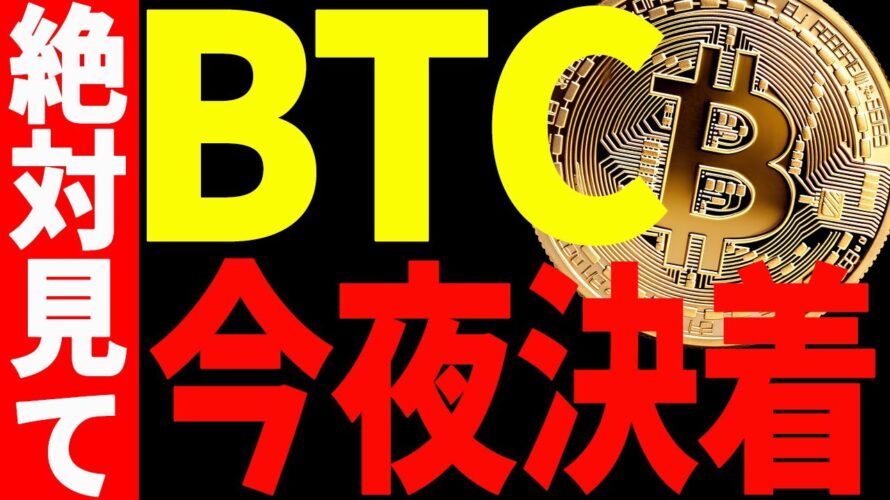 ⚠️絶対見て⚠️ビットコイン遂に今夜決着⁉︎今後の最新分析を共有!【仮想通貨】