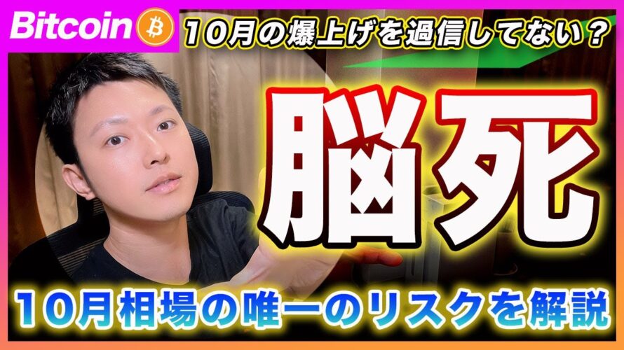 【脳死危険!】ビットコイン・10月相場が爆上げと過信している残念な君へ!10月相場の唯一のリスクシナリオを解説します!【最新の仮想通貨分析を公開】
