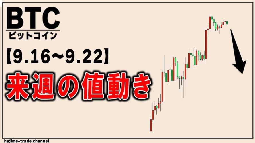 ビットコイン来週の値動き予報9.16~9.22【リップル,日経,ドル円,ゴールド】