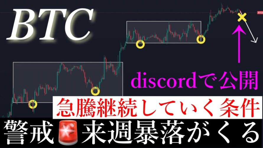 9/29⚠️「週明け暴落が来る?!過去2度行われた急騰前の特徴と否定シナリオを解説します。」ビットコイン分析