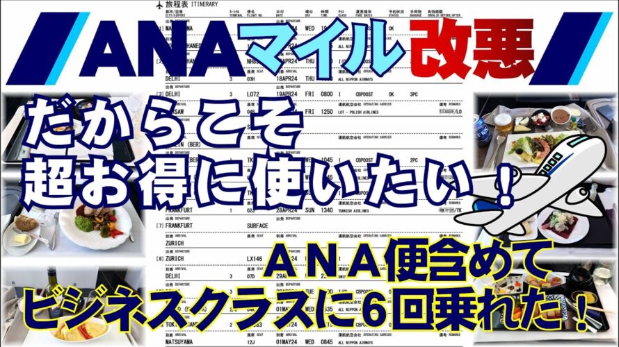 【デリー・ワルシャワルート】改悪されたANAマイルだけど超お得な特典航空券でビジネスクラスの旅を楽しみたい!