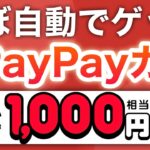 え、コレだけでPayPay1000p貰えていいの…？？