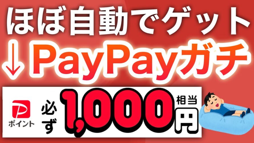 え、コレだけでPayPay1000p貰えていいの…??