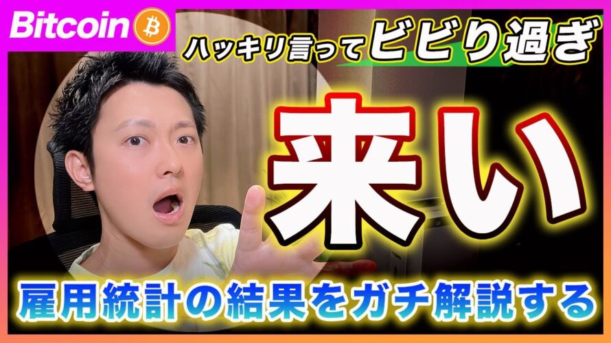 【ビビるな!】ビットコイン・景気後退と決めつけてる奴ちょっと来い!データを総合的に比較して頭を使って考えてみろよ!8月雇用統計の結果を徹底解説します!【最新の仮想通貨分析を公開】