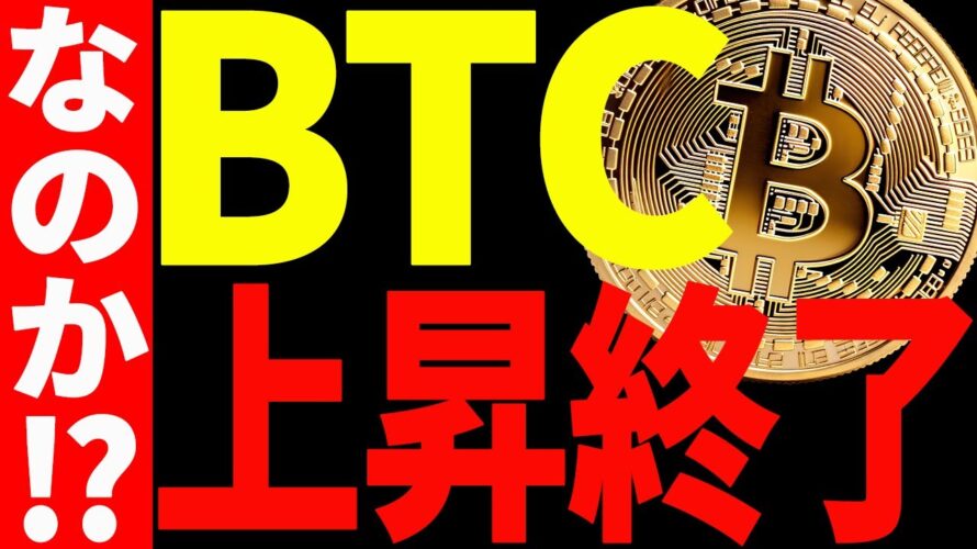 【仮想通貨】ビットコイン急落!上昇終了なの⁉︎今後の最新分析を共有します!