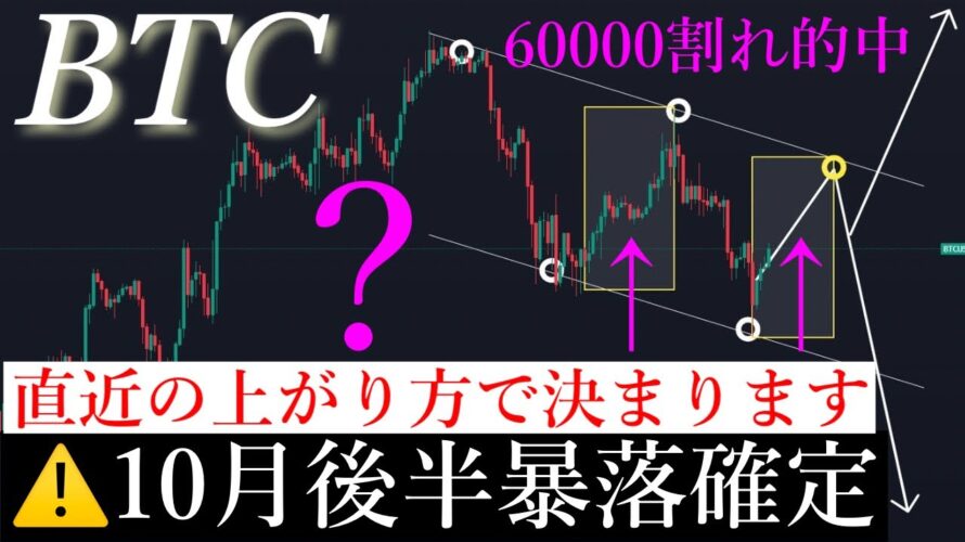 10/11⚠️「この動き危険。10月はここから暴落継続するのか解説します」ビットコイン分析