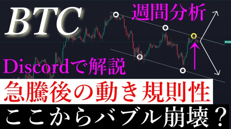 10/13⚠️「暴落が開始される恐れが。直近の上昇からわかる今週の動きの規則性を解説します」ビットコイン分析