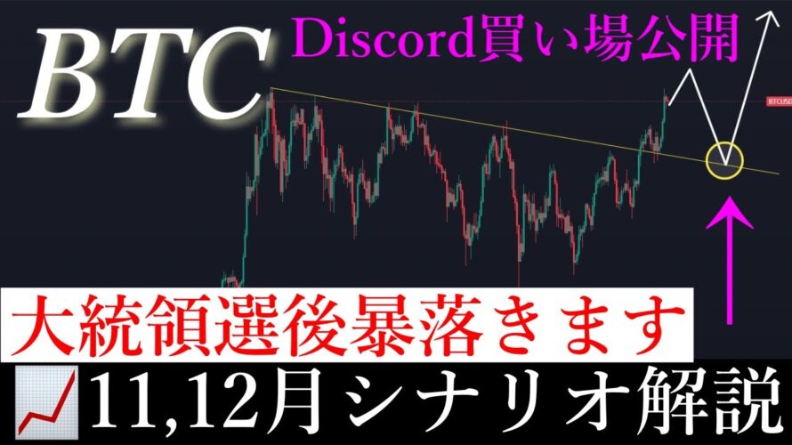 10/31⚠️「11月10000ドル以上の暴落あります。気をつけてください。」ビットコイン分析