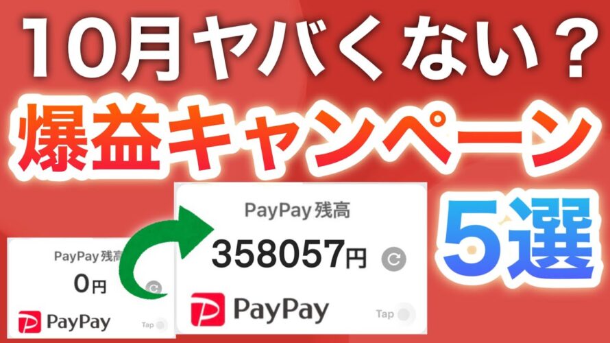 10月ポイント貰えすぎて感動…‼︎PayPayポイントも確実に
