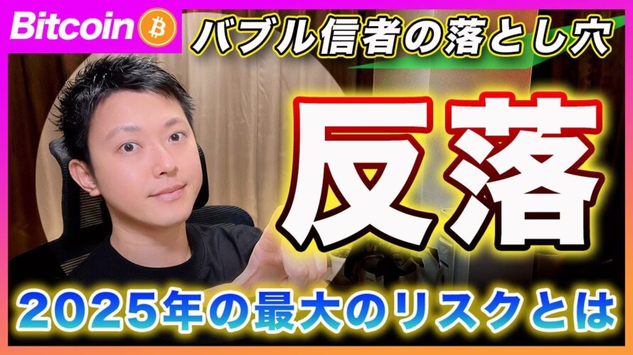 【反落!】ビットコイン・2025年の1番のリスクシナリオとは?来年にバブルが来ると思ってる君はこのリスクを認識してるかい?【最新の仮想通貨分析を公開】