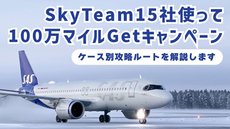 SAS SkyTeam修行の100万マイルキャンペーンのケース別攻略ルートを考える