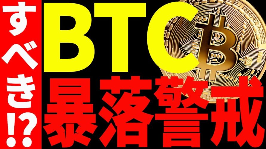 【仮想通貨】ビットコイン更なる暴落に警戒⁉︎今後〇〇という価格に注目して!