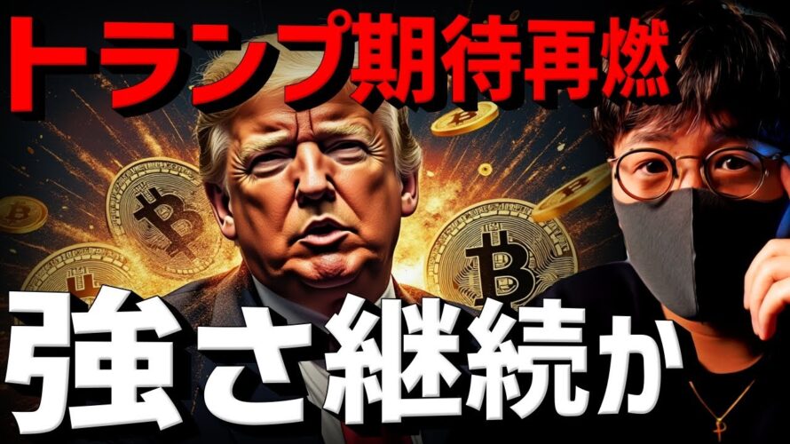 ビットコイン強さ継続か。トランプ氏への期待が再燃!!
