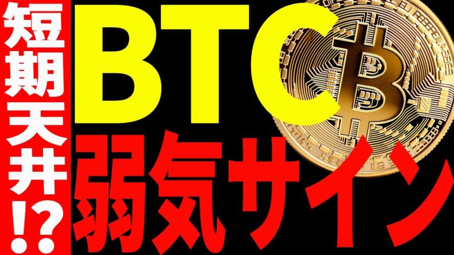 【仮想通貨】ビットコイン弱気サイン出現で短期天井か⁉︎今後の最新戦略を共有!
