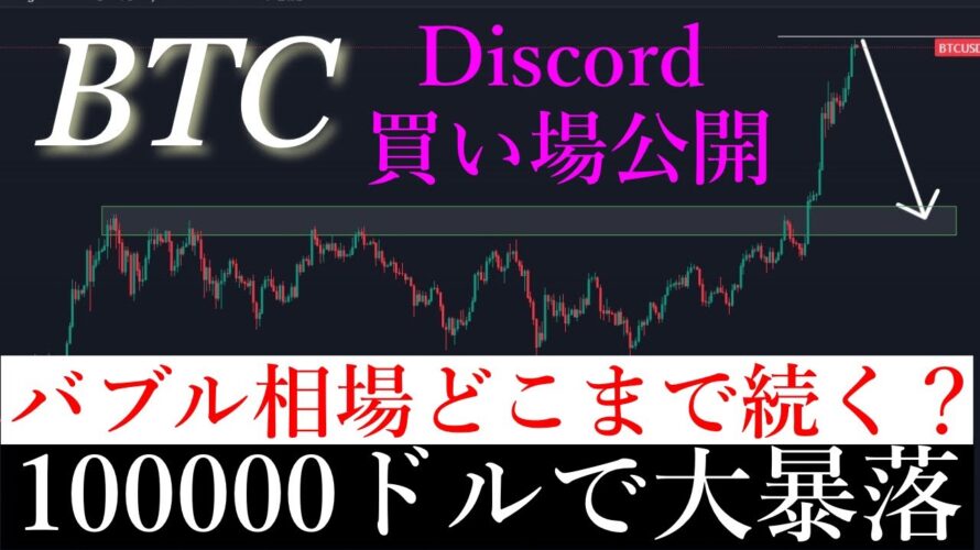 11/23⚠️「天井100000ドル?!バブルが崩壊するときの特徴を解説します」ビットコイン分析