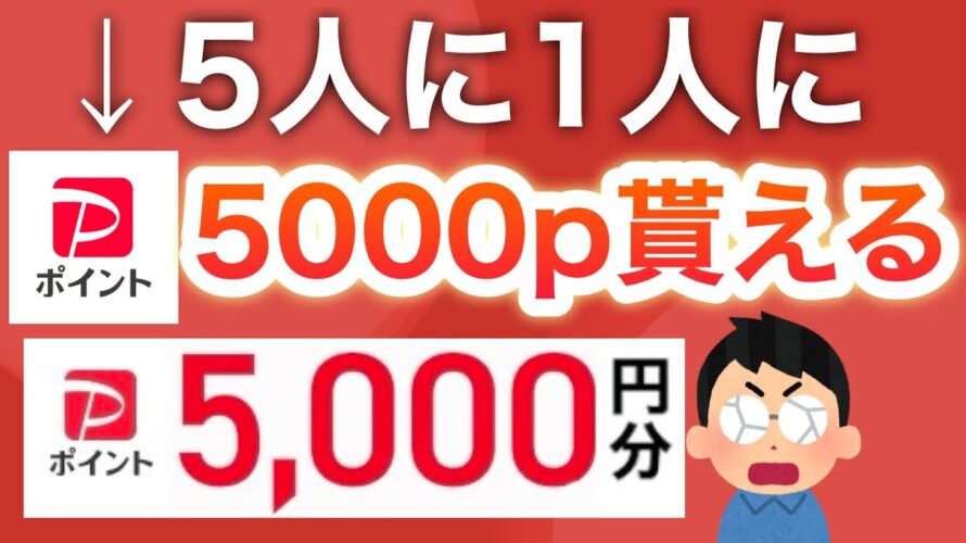 【衝撃】1人2回まで‼︎超高確率でPayPay5000p貰える…