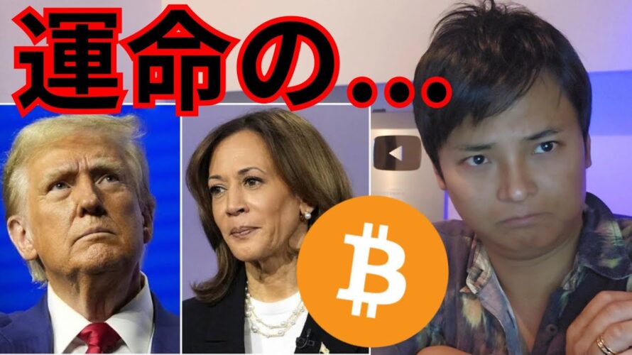 遂に運命のアメリカ大統領選、ビットコイン飛ぶか急落か【仮想通貨 暗号資産 暗号通貨 BTC イーサリアム リップル ソラナ トンコイン他】