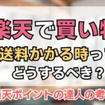 楽天で買い物！送料かかるとコスパ悪い？