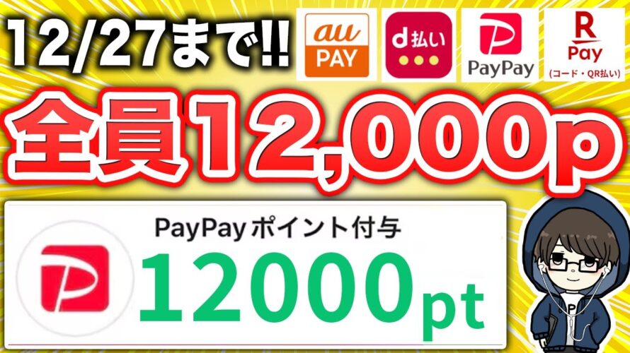 【PayPay】いいんですか…?ポイント配りすぎのキャンペーン解説!