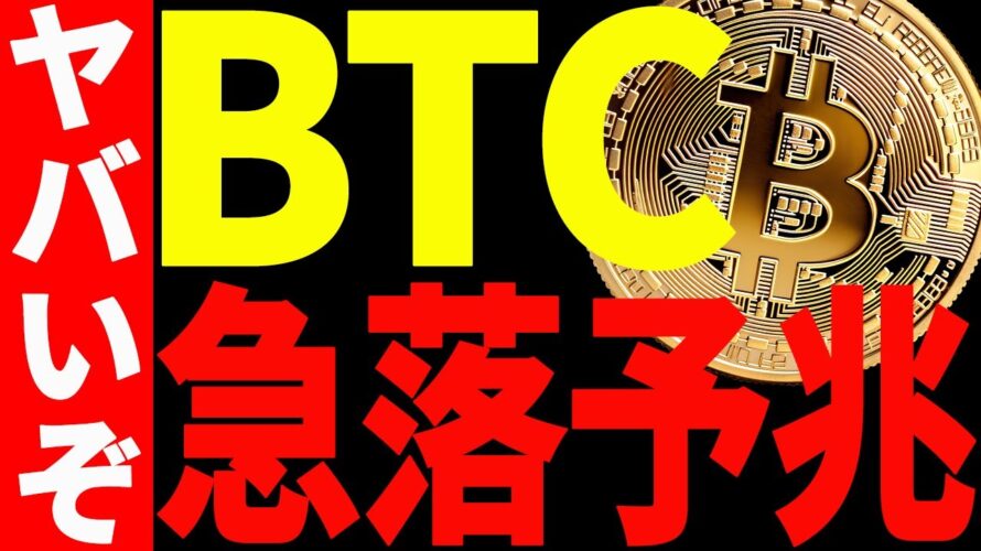 【仮想通貨】ビットコイン急落予兆あり⁉︎今後〇〇ドルまで落ちる可能性あります!