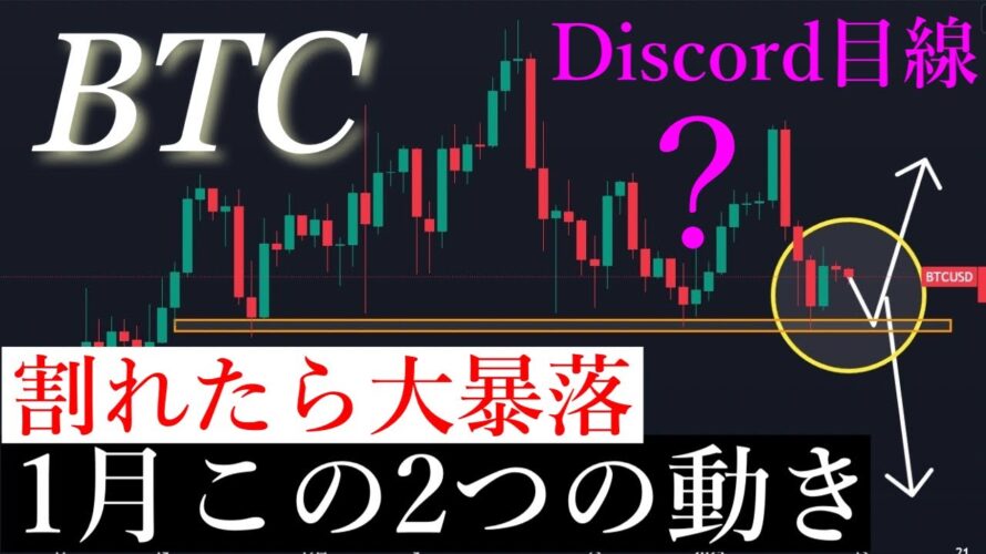 ⚠️視聴必須。1月絶好の買い場公開。ある価格を割れると大暴落します。ビットコイン分析