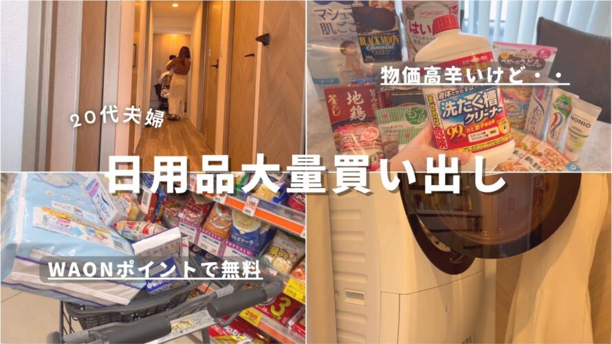 月1の日用品買い出し🛍️🫧/約15,000円👛💰/20代夫婦/👶と🐈4人家族/ウェル活/ウェルシア/WAONポイント払い/実質無料✨/共働き夫婦/節約